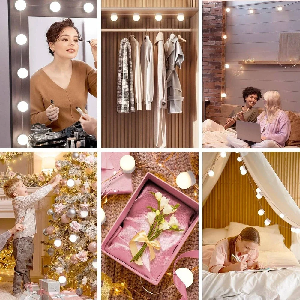 Consciot PC-10D-2835-W-F5 10 Dimmable Bulbs LED Vanity Lights For Mirror Adju‎
